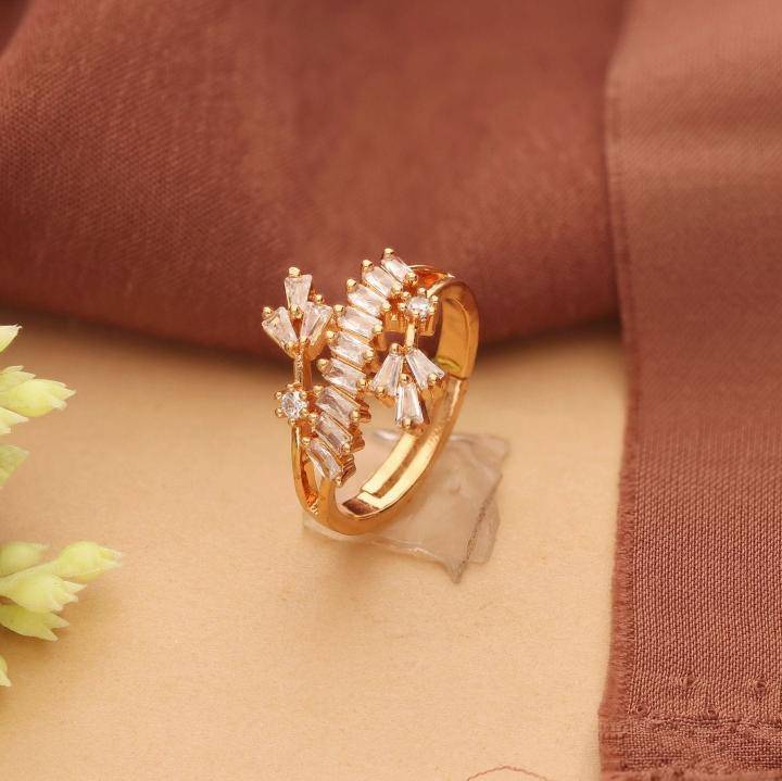 Anti tarnisha rose gold ad finger ring 373 Wholesale artificial jewelry suppliers in Pune